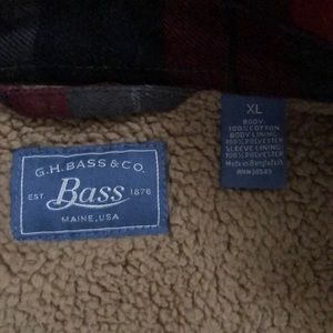 Bass Jackets & Coats - G.H BASS CO XL FLANNEL FLEECE SHIRT JACKET (RED) Bass Jackets & Coats - G.H BASS CO XL FLANNEL FLEECE SHIRT JACKET (RED)